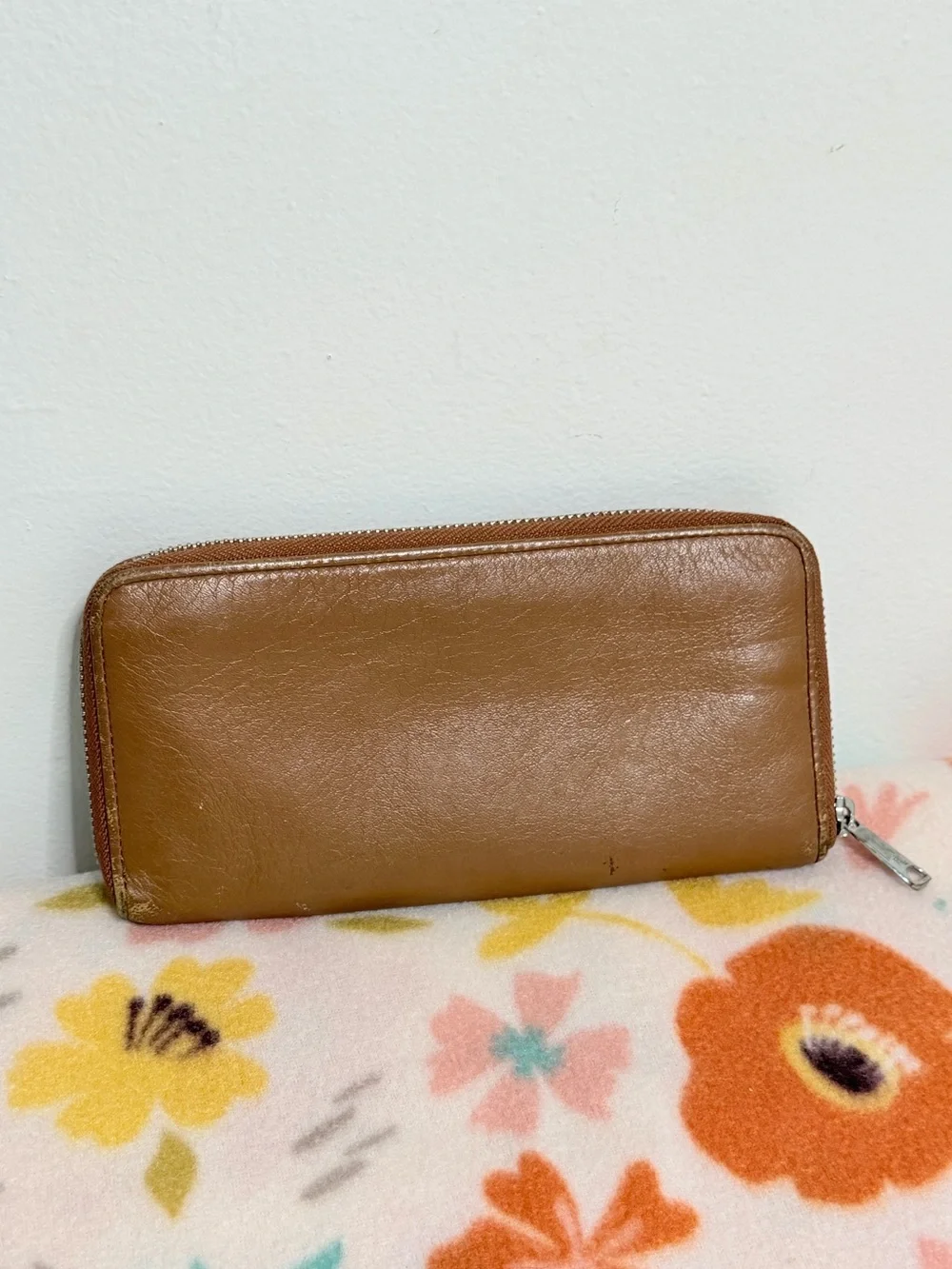 Ralph Lauren Brown Leather Zip Wallet